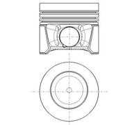 Pistone motore EvoGlide® rivestito 028 PI 00179 000 MAHLE