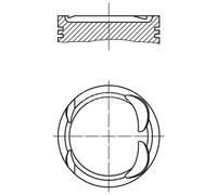 Pistone motore fortemente anodizzato 001 PI 00163 000 MAHLE per MERCEDES-BENZ