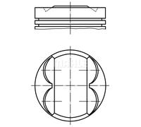 Pistone motore fortemente anodizzato 011 PI 00105 002 MAHLE per CHEVROLET OPEL