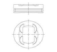 Pistone motore fortemente anodizzato 011 PI 00110 000 MAHLE per CHEVROLET OPEL