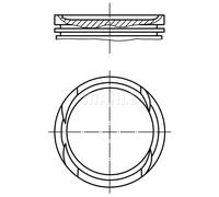 Pistone motore fortemente anodizzato 011 PI 00112 002 MAHLE per OPEL CHEVROLET