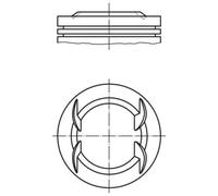 Pistone motore fortemente anodizzato 011 PI 00116 002 MAHLE per OPEL PEUGEOT