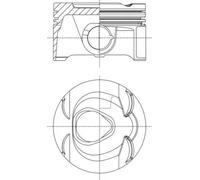 Pistone motore fortemente anodizzato 013 PI 00149 002 MAHLE