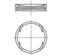 Pistone motore fortemente anodizzato 028 PI 00120 001 MAHLE per SKODA SEAT VW