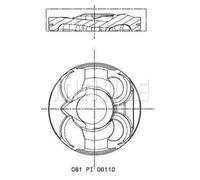 Mahle Original Pistone motore 081 PI 00110 002 fortemente anodizzato – per BMW 1 (F20) 1.6 2011-2015
