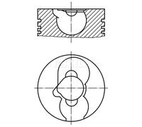 Pistone motore fortemente anodizzato 228 29 00 MAHLE per ALFA ROMEO