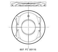 Pistone motore fortemente anodizzato 607 PI 00115 000 MAHLE