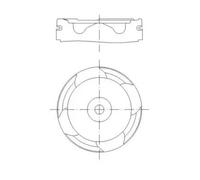 Pistone motore fosfatato e rivestito con grafite 227 PI 00149 000 MAHLE per MAN