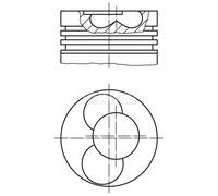 Pistone motore per cilindro 1-2 rivestito 030 90 00 MAHLE per VW GOLF V