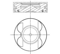 Pistone motore per cilindro 1-3 001 PI 00106 001 MAHLE