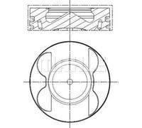 Pistone motore per cilindro 1-3 001 PI 00178 002 MAHLE per MERCEDES-BENZ