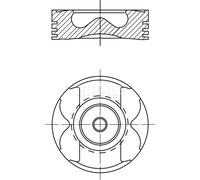Pistone motore per cilindro 1-3 rivestito 005 22 01 MAHLE per MERCEDES-BENZ CLK