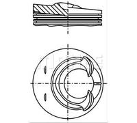 Pistone motore per cilindro 1 rivestito 028 24 00 MAHLE per VW AUDI