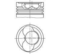 Pistone motore per cilindro 3 rivestito 030 59 12 MAHLE per VW