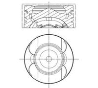 Pistone motore rivestito 001 PI 00133 000 MAHLE per MERCEDES-BENZ JEEP