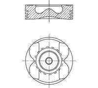 Pistone motore rivestito 001 PI 00177 001 MAHLE per MERCEDES-BENZ LEXUS PEUGEOT