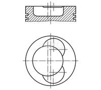 Pistone motore rivestito 004 50 00 MAHLE per MERCEDES-BENZ TATA
