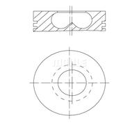 Pistone motore rivestito 007 04 00 MAHLE per IVECO RENAULT TRUCKS