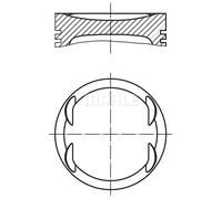 Pistone motore rivestito 007 PI 00153 002 MAHLE per ALFA ROMEO LANCIA FIAT