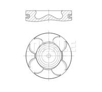 Pistone motore rivestito 007 PI 00156 000 MAHLE per LANCIA FIAT ALFA ROMEO