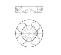Pistone motore rivestito 007 PI 00156 002 MAHLE