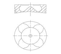 Pistone motore rivestito 007 PI 00172 002 MAHLE