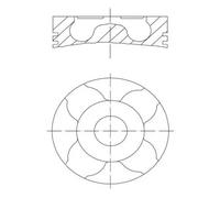 Pistone motore rivestito 011 PI 00114 001 MAHLE per OPEL ASTRA J Sports Tourer