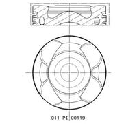 Pistone motore rivestito 011 PI 00119 000 MAHLE per OPEL BMW VAUXHALL MITSUBISHI
