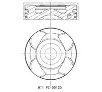 MAHLE ORIGINAL 011 PI 00120 002 Pistone motore