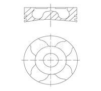 Pistone motore rivestito 012 31 00 MAHLE per OPEL ASTRA H Furgone/familiare
