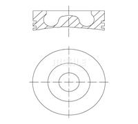 Pistone motore rivestito 013 PI 00147 000 MAHLE per FORD ECOSPORT B-MAX C-MAX II