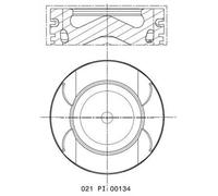 Pistone motore rivestito 021 PI 00134 002 MAHLE