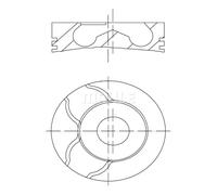 Pistone motore rivestito 022 09 00 MAHLE per RENAULT LAGUNA II MEGANE II