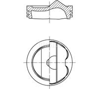 Pistone motore rivestito 028 04 00 MAHLE per VW SKODA AUDI
