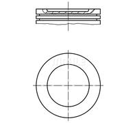 Pistone motore rivestito 028 22 11 MAHLE per SKODA VW SEAT