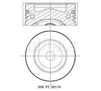 Pistone motore rivestito 028 PI 00116 002 MAHLE per VW SKODA AUDI SEAT