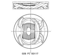Pistone motore rivestito 028 PI 00117 002 MAHLE per VW SEAT