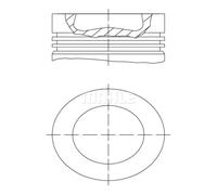 Pistone motore rivestito 028 PI 00121 000 MAHLE per VW SKODA AUDI SEAT