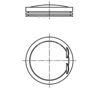 Pistone motore rivestito 028 PI 00128 001 MAHLE per SKODA AUDI SEAT VW