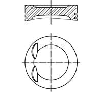 Pistone motore rivestito 028 PI 00134 001 MAHLE per SKODA AUDI VW SEAT