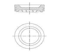Pistone motore rivestito 030 34 02 MAHLE per VW TRANSPORTER T4 Autobus