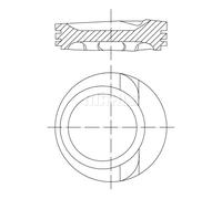 Pistone motore rivestito 030 68 01 MAHLE per VW FORD MERCEDES-BENZ SEAT