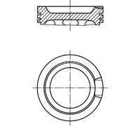 Pistone motore rivestito 033 14 11 MAHLE per AUDI SEAT