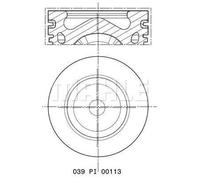 Pistone motore rivestito 039 PI 00113 002 MAHLE per FORD CITROËN VOLVO PEUGEOT