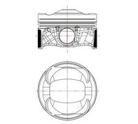 Pistone motore rivestito 039 PI 00134 002 MAHLE
