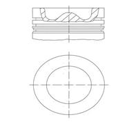 Pistone motore rivestito 043 PI 00139 000 MAHLE