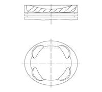 Pistone motore rivestito 081 PI 00104 002 MAHLE per PEUGEOT MINI CITROËN