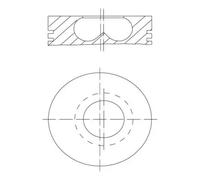 Mahle Original Pistone motore 081 PI 00123 002 rivestito per BMW 5 (F10) 2010-2016