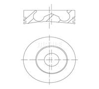 Pistone motore rivestito 100 01 00 MAHLE