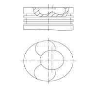 Pistone motore rivestito 228 31 00 MAHLE per MAN NEOPLAN SOLARIS VAN HOOL